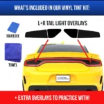 Complete tint kit for Dodge Charger tail lights.