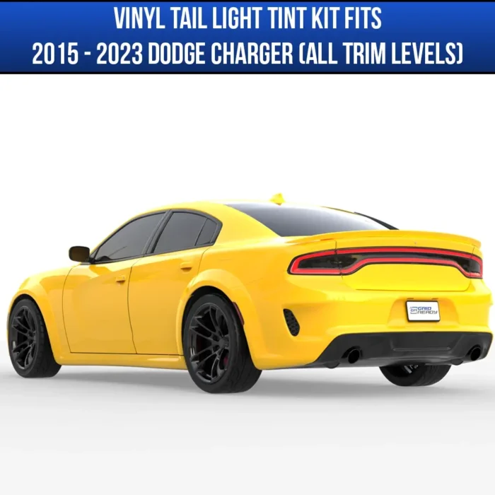 Tinted taillights on a 2015-2023 Dodge Charger.