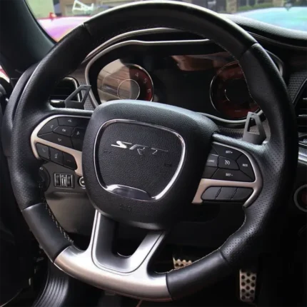 Dodge Challenger paddle shifters. No more need for stick on extensions, these shifters bolt right up.