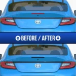 Black third brake light overlay on a GR86.