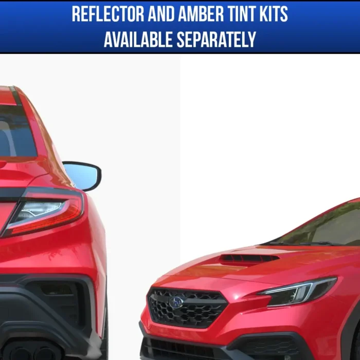 Subaru WRX tint kits for tail lights, reflectors and headlights.